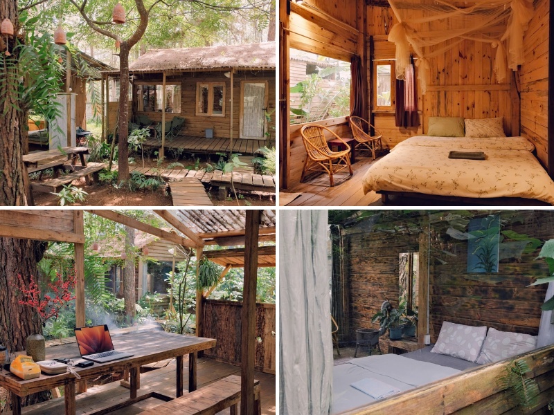 Kiến trúc cổ điển homestay Măng Đen