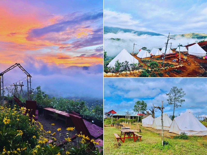 Glamprose Cafe Măng Đen săn mây buổi sáng