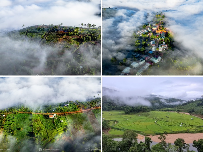 Biển mây Măng Đen buổi sáng, Măng Đen biển mây bình minh, Mây Măng Đen sáng sớm