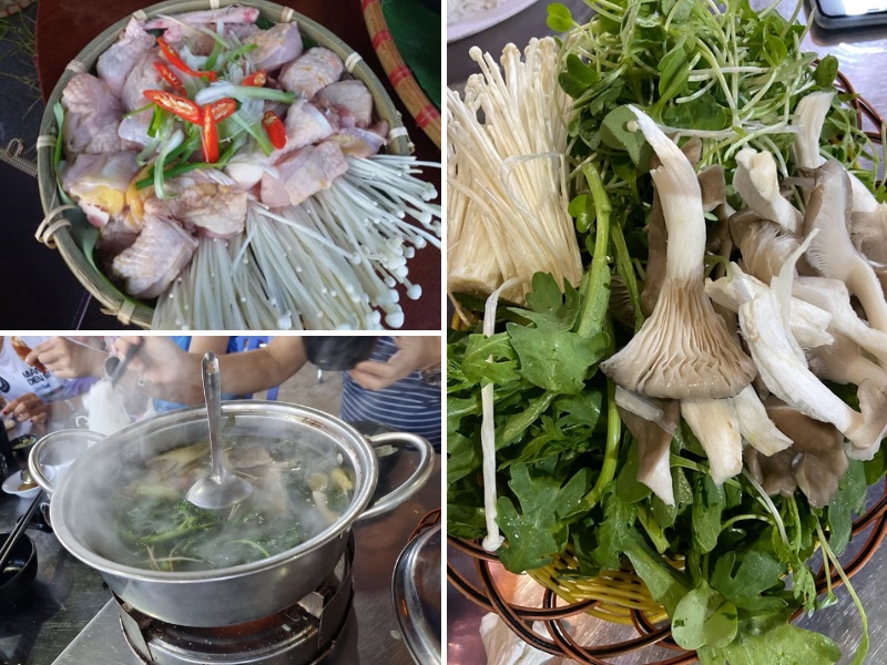 Lá sâm dây nấu lẩu